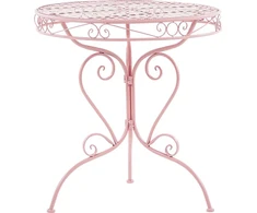 Beliani Bistro staliukas ALBINIA 70 cm, metalinis, rožinis