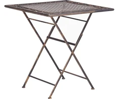 Shumee Beliani Staliukas bistro BORMIO 70 cm 70 cm Metal Juodas