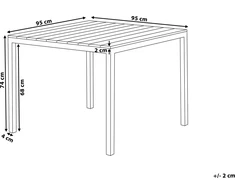 Shumee Beliani Sodo PRATO Stalas 95 cm 95 cm Kamuolys