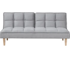 Beliani Trivietė išskleidžiama sofa SILJAN šviesiai pilka