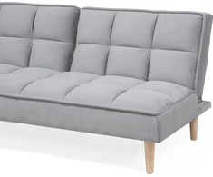 Beliani Trivietė išskleidžiama sofa SILJAN šviesiai pilka