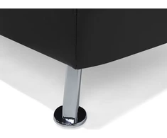 Beliani Trivietė sofa-lova ROXEN iš eko odos, juoda