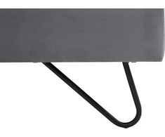 Beliani LANNION veliūrinė lova 160 x 200 cm tamsiai pilka