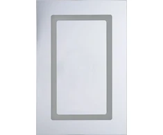 Beliani Pakabinama vonios kambario spintelė su LED veidrodžiu CONDOR 40 cm 60 cm balta