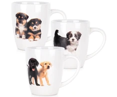 Siaki Collection Keramikinės puodeliai 220 ml, 3 vnt. su šuniuko motyvu