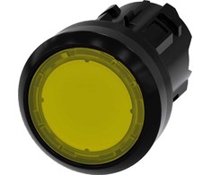 Siemens apšviestas mygtukas 22 mm apvalus plastikinis geltonas plokščias spyruoklinis grąžinimas 3SU1001-0AB30-0AA0