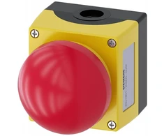 Siemens Avarinio stabdymo mygtukas, kupolinės formos, raudonas, korpuse, 1NC, 1NO, atspindintis, patraukiant, plastikinis, SIRIUS ACT 3SU1801-2NG00-2AA2