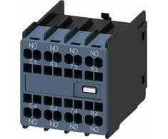 Siemens PAGALBINIS KONTAKTŲ BLOKAS, 4NO, MONTUOTAS PRIEKIS, TIK 3RH2140 IR 3RH2440 KONTAKTORIUS, DYDIS S00, SP Gnybtai 3RH2911-2GA40