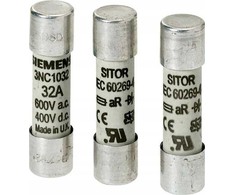 Siemens SITOR cilindrinis saugiklio įdėklas 20A gR 690VAC / 440VDC 3NC1420-0MK
