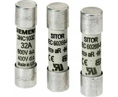 Siemens SITOR cilindrinis saugiklio įdėklas 20A aR 600VAC / 400VDC 3NC1020