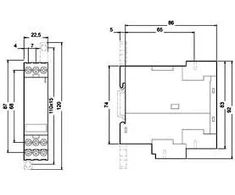 Siemens Fazės sekos relė 3A 2P 0.45sec 320- 500V AC (3UG4511- 1BP20)