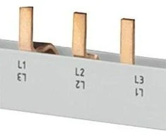 Siemens 5ST3740 3P 10 mm2 sujungimo bėgelis, kaištis, 57 moduliai (19x3P), pjovimui (be galinių dangtelių komplekte) 5ST3740