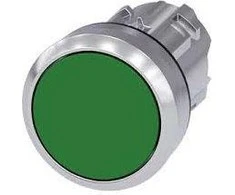 Siemens 22mm žalias mygtukas su metaline grįžtimi Sirius ACT (3SU1050- 0AB40- 0AA0)