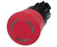 Siemens Grybo spalvos mygtukinis jungiklis, raudonas, IP69k (3SU1001-1HB20-0AA0)
