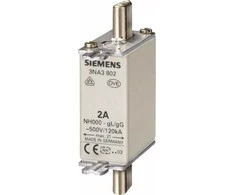 Siemens NH000 80A GG 500V standartinės neizoliuotos tvirtinimo detalės 3NA3824