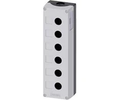 Siemens kasetės korpusas 6 skylių 22mm juoda-pilka M25 IP69k Sirius ACT (3SU1806-0AA00-0AB1)