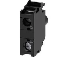 Siemens lempos lizdas su raudonu LED, 24–230 V AC/DC, montuojamas priekyje (3SU1401-1BH20-1AA0)