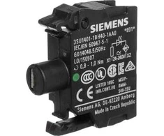 Siemens Žibinto lizdas su žaliu šviesos diodu 24-230V AC/DC priekinis montavimas Sirius ACT (3SU1401-1BH40-1AA0)