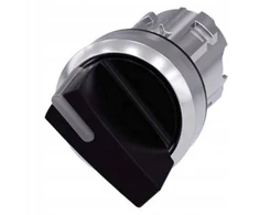 Siemens 2 padėčių jungiklis 22 mm juodas be savaiminio grįžimo, su galimybe apšvietimui, metalinis IP69K SIRIUS ACT 3SU1052-2BF10-0AA0