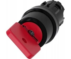 Siemens Raktinis jungiklis OMR 22mm apvali plastikinė spyna Nr.73037 raudona su 2 raktais 2-pos 3SU1000-4FF01-0AA0