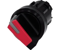Siemens Jungiklis su apšvietimo parinktimi 22 mm apvalus plastikinis juodas/raudonas kr rašiklis 2 padėtys o-i 3SU1002-2BF20-0AA0