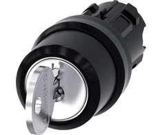 Siemens Ronis raktinis jungiklis 22mm apvali plastikinė spyna Nr.455 su 2 rakteliais 3 poz.3SU1000-4CL11-0AA0