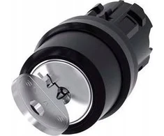 Siemens Ronis raktinis jungiklis 22mm apvali plastikinė spyna Nr.SB30 su 2 rakteliais 2 poz.o-i 3SU1000-4BF01-0AA0