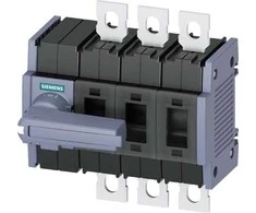 Siemens 3P jungiklio atjungiklis wlk2 250A sukamasis saugiklis pilkas priekinis montavimas kairėje plokščios sriegio jungtys 3KD3832-0NE10-0