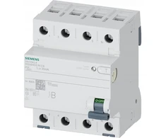 Siemens SENTRON 3+N polių diferencialinis automatinis jungiklis 25A 30mA B tipo 400V su trumpuoju užlaikymu 4mod 5SV3342-4