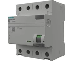 Siemens Dabartinis skirtumas perjungiklis 40A 30mA 4p RCCB VDE Siemens 0126