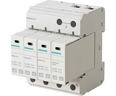 Siemens Viršįtampių ribotuvas B+C 1 tipas + 2 tipas 4P 12,5 kA 3+1 išdėstymas TN-S 5SD7414-2