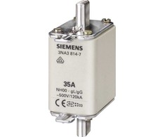 Siemens Wkładka topikowa NH00 35A gG 500V wersja standard zaczepy nieizolowane 3NA3814-7