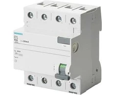 Siemens 5SV4346-0 Liekamosios srovės grandinės pertraukiklis 4P 63A 0,03A Tipas AC 30mA 400V SENTRON 5SV4346-0