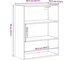Pakabinama sieninė spintelė Old Wood 69,5x32,5x90 cm