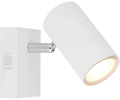 Lubinis šviestuvas Globo Toys Kinkiet Globo Lampa ścienna ruchoma Robby 57911-1W su włącznikiem balta
