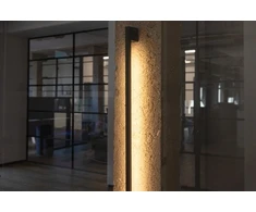 Sieninis šviestuvas Kanlux LED linijinis fasadinis šviestuvas YALTE S 06 8W NW-B 370lm 4000K neutrali spalva IP54 reguliuojamas kampas 330 laipsnių juodas 38890