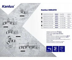 Sieninis šviestuvas Kanlux Lubinis šviestuvas DERATO EL-3O W-SR