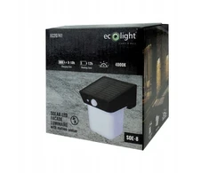 Sieninis šviestuvas Ecolight ECO-LIGHT Saulės energijos fasado šviestuvas LED SOE-8 EC20741 Sodo tvirtas