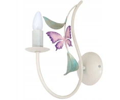 Sieninis šviestuvas Kinkiet Kinkiet Luminex Summer 6283 lampa ścienna 1x60W E14 kreminė / žalia