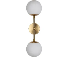 Sieninis šviestuvas Kinkiet Light Prestige Auksinis kinkiet DORADO LP-002/2W L Light Prestige szklane kule molecular