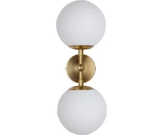 Sieninis šviestuvas Kinkiet Light Prestige Auksinis kinkiet DORADO LP-002/2W Light Prestige szklane kule molecular