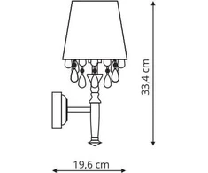 Sieninis šviestuvas Kinkiet Light Prestige Kinkiet Vigo juoda (LP-0412/1W BK) - Light Prestige