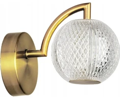 Sieninis šviestuvas Kinkiet Light Prestige Light Prestige Diamond LP-2202/1W GD kinkiet lampa ścienna modern kula ball 1x5W LED 3000/4000/6000K CCT auksinė/transparentny