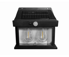 Sieninis šviestuvas Sieninė lempa LTC Lampa saulės energijos sieninė lempa 20W, judesio jutiklis, prieblandos jutiklis, akumuliatorius 1500mAh