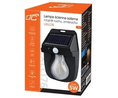Sieninis šviestuvas LTC LTC Solinė sieninė lempa COB 5W, 600lm, judesio ir prieblandos jutiklis, akumuliatorius 1800mAh (ABS)