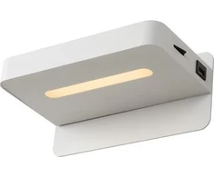 Sieninis šviestuvas Kinkiet Lucide Lampa ścienna balta Lucide ATKIN LED 77280/05/31