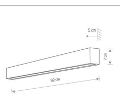 Sieninis šviestuvas Nowodvorski Baltas stačiakampis sieninis šviestuvas „Straight Wall 7567“ prieškambario šviestuvas