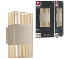 Sieninis šviestuvas Kinkiet Paulmann Oprawa elewacyjna THARIN LED 2 X 3,7W 640lm 3000K IP44 230V auksinė / metal