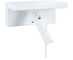 Sieninis šviestuvas Paulmann Sieninė lempa JERIK LED 2,4W 3-STEP DIM 160lm 3000K USB-C 230V su jungikliu Balta matinė / metalinė