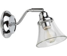 Sieninis šviestuvas Kinkiet Rabalux Szklana lampa ścienna Antoine industrial kinkiet do łazienki chrom